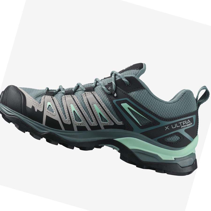 Tenis Senderismo Salomon WoX ULTRA PIONEER CLIMASALOMON™ WATERPROOF Mujer Verdes | MX 2794AHK